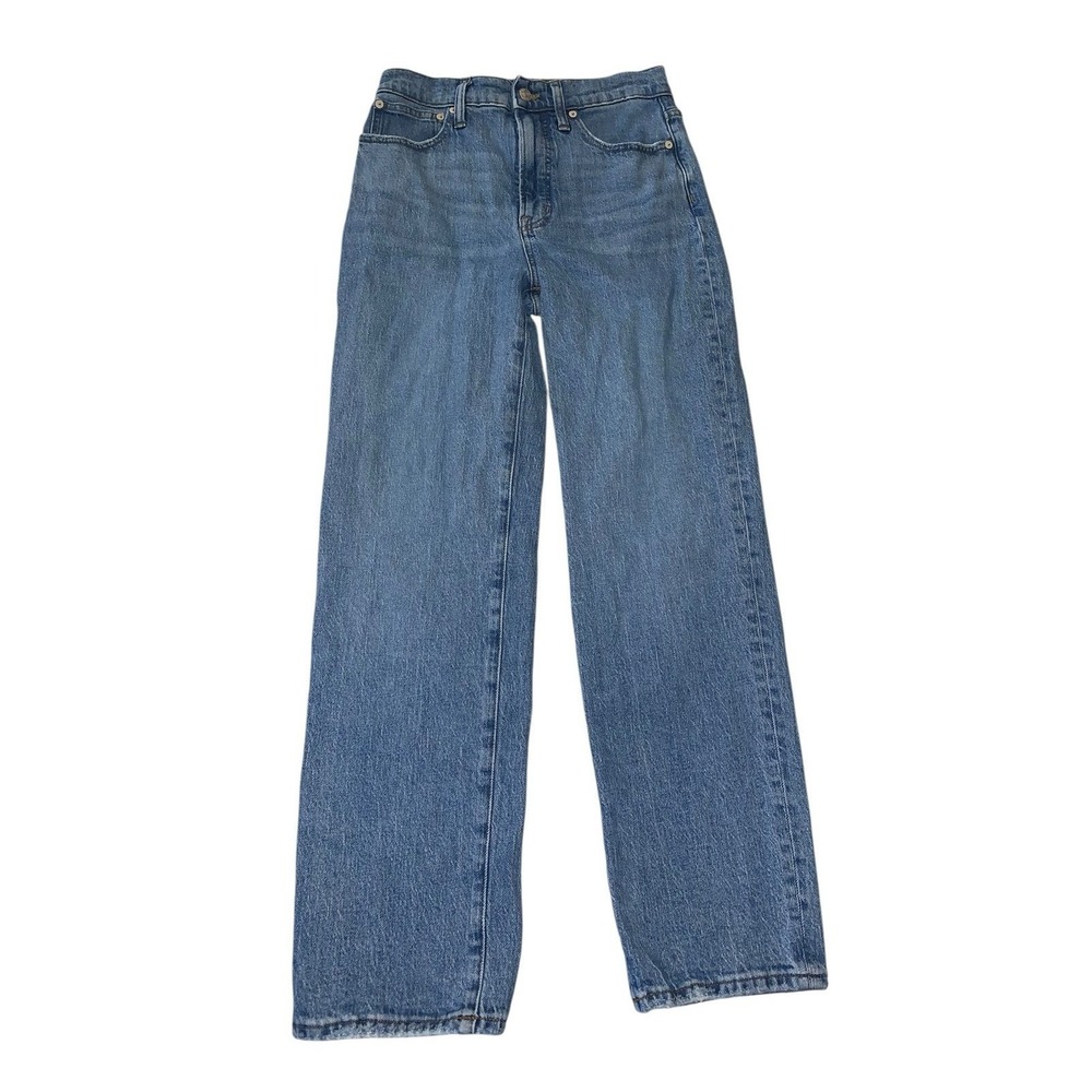 Madewell Perfect Vintage Straight Jean Womens 26 Blue Denim Classic Casual Chic